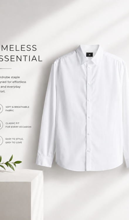 Basic White shirt Full sleeves Cotton