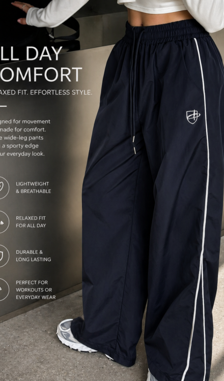 Parachute Broad Leg trouser grey